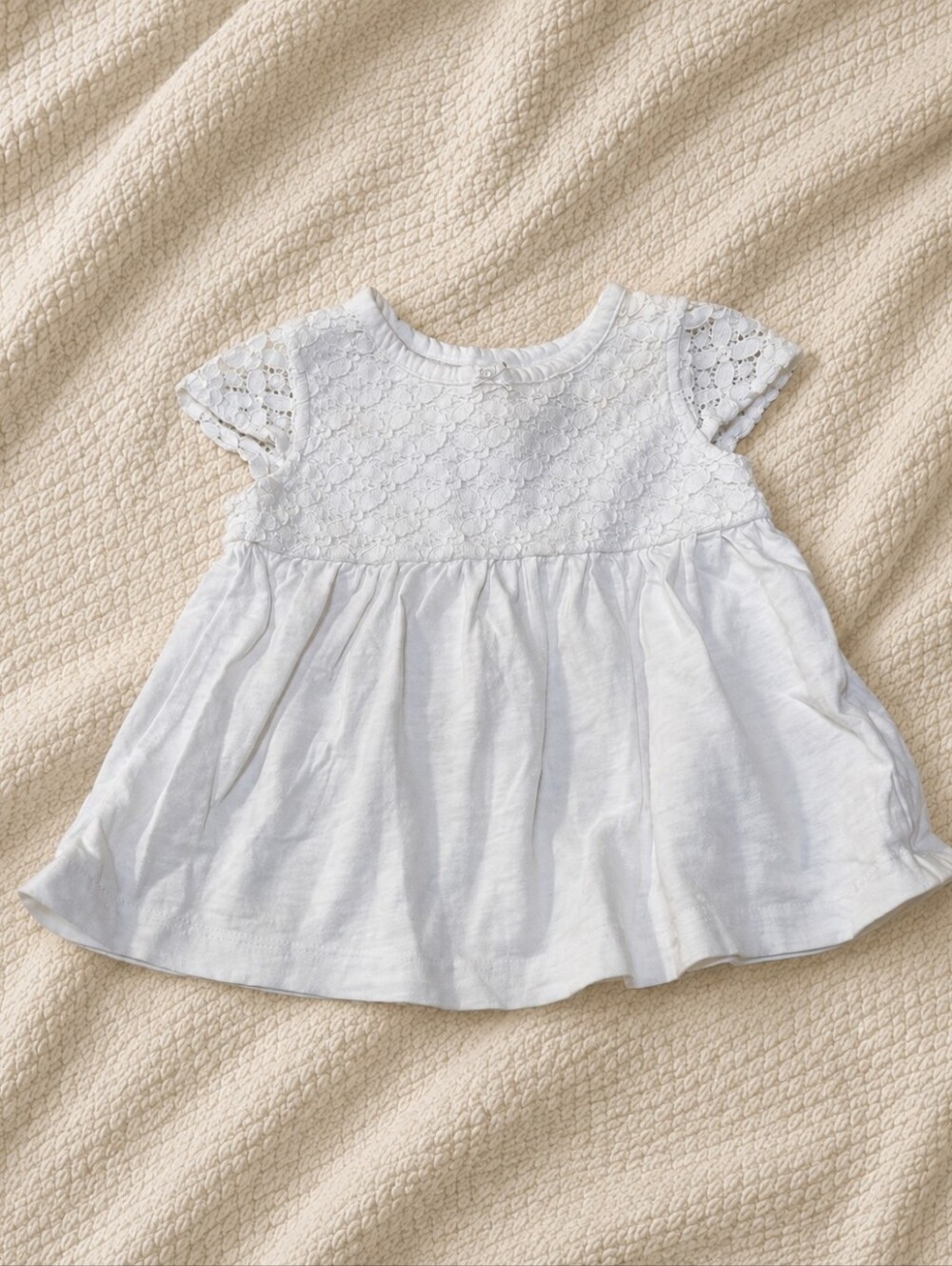 size 12 months baby girls lace short sleeve blouse